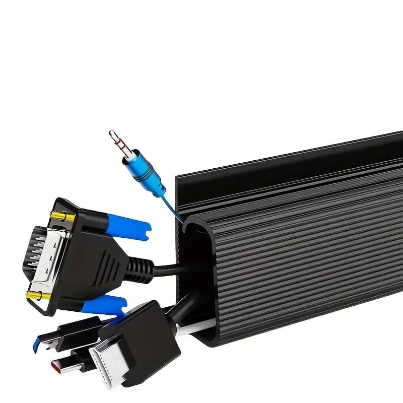 Organizador de Cables Bajo Escritorio 40cm Autoadhesivo - Canaleta para Gestión de Cables en Hogar y Oficina